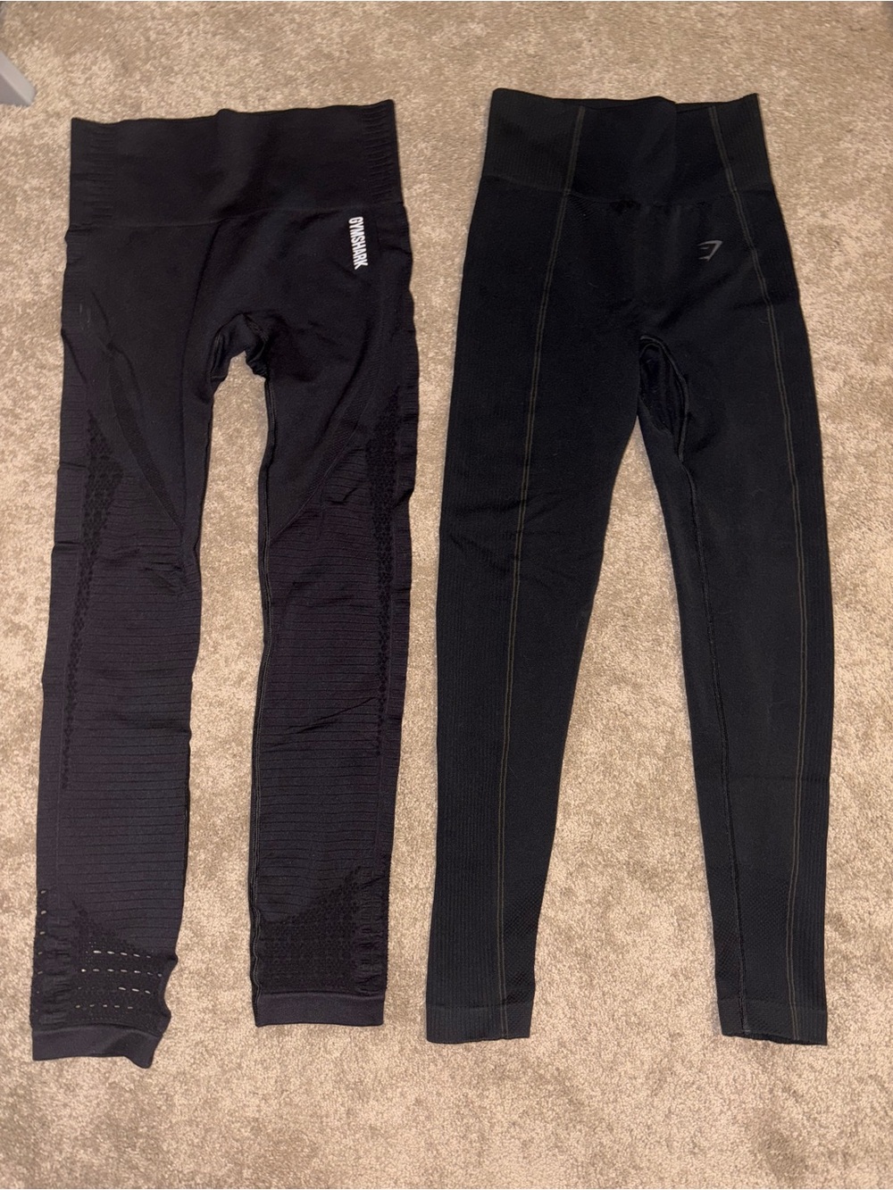 Two pair of black gymshark leggings